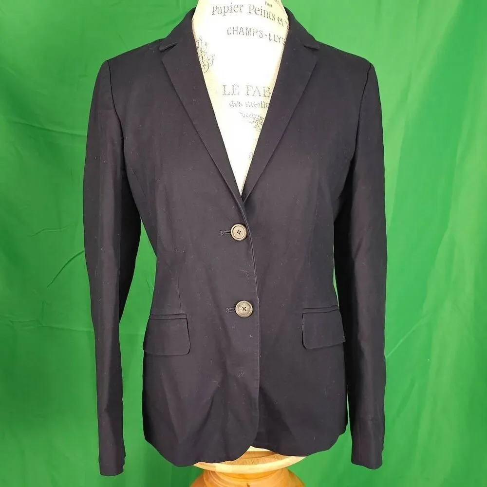 J Crew Womens Navy Blue‎ Preppy Blazer 8